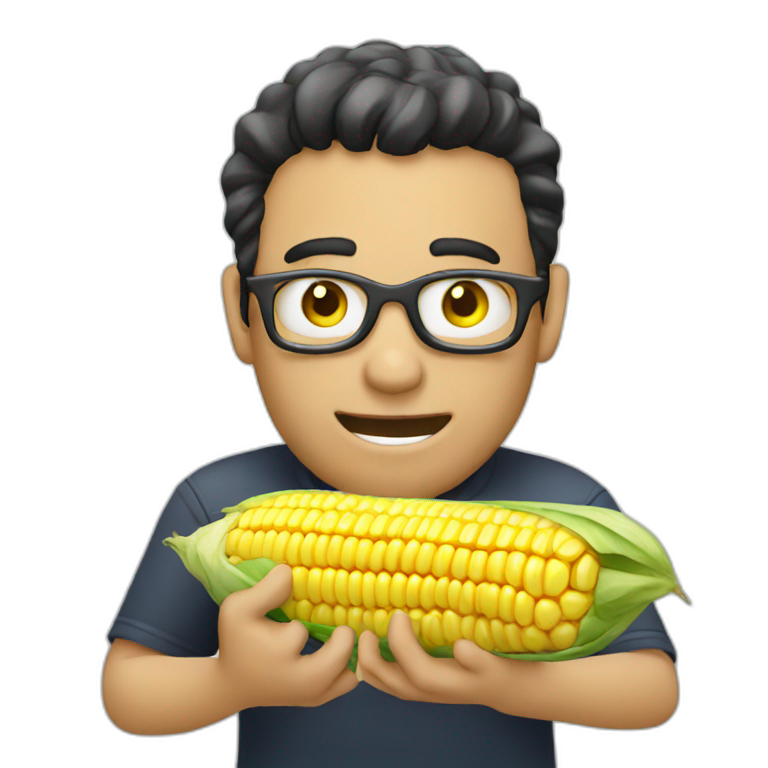 videomaker eating corn emoji
