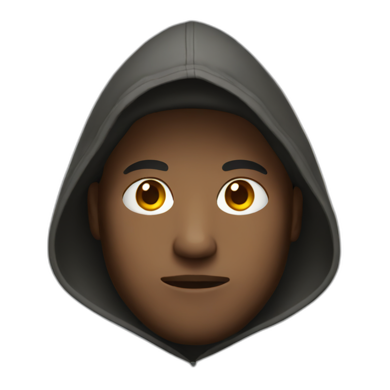 man with a hood emoji