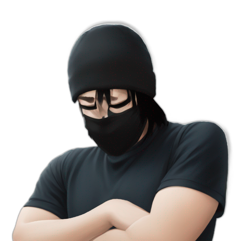masked boy with crossed arms emoji