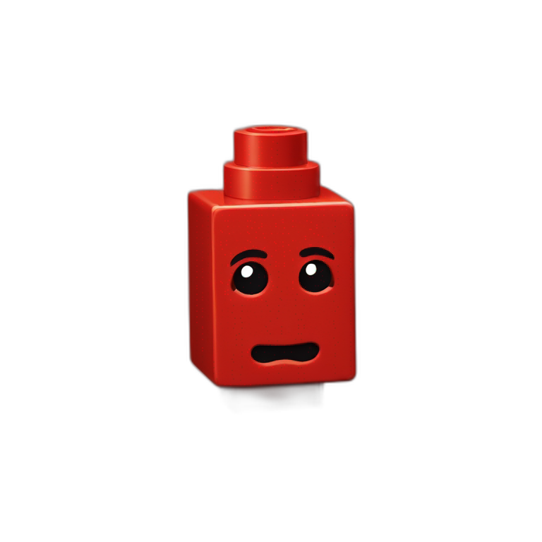 one red lego brick emoji