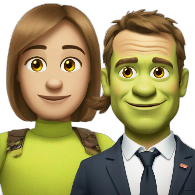 Macron and shrek  emoji