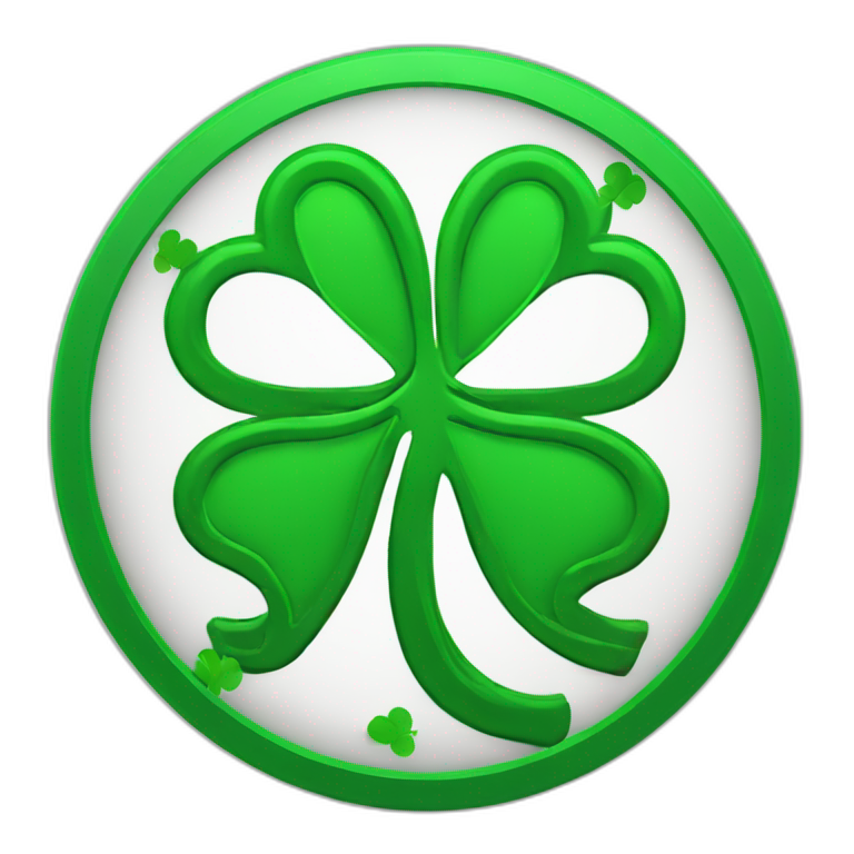 round-green-outline-sign-no-entry-for-clover-clovers emoji