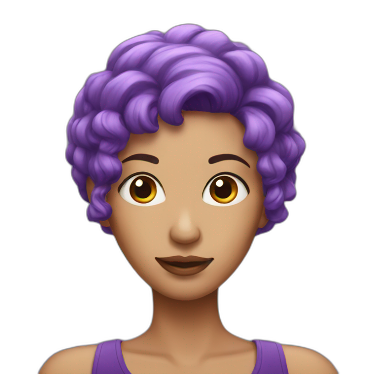 Purple hair lady emoji