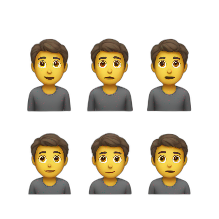 humans thinks, man's thoughts emoji