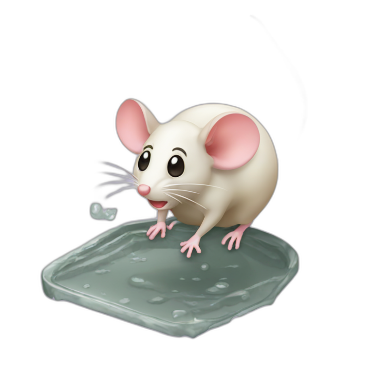 mouse stuck in glue trap emoji