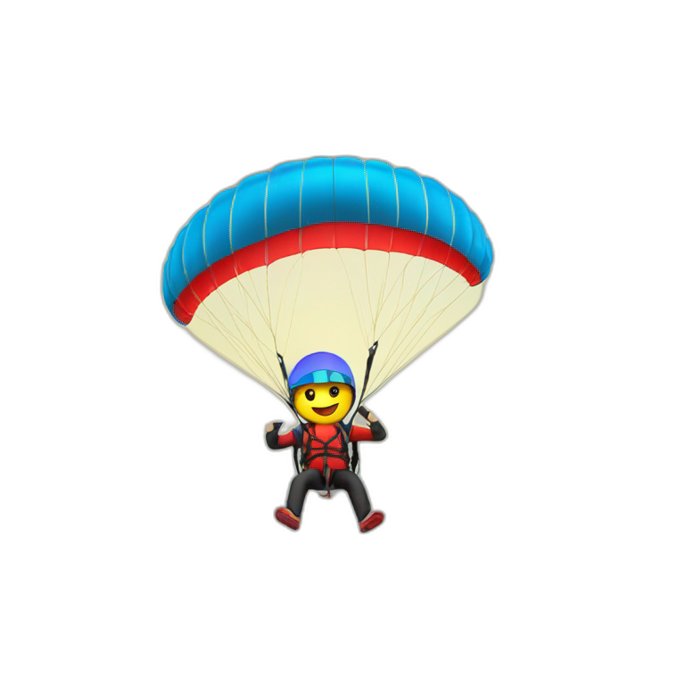 acro paraglider with turkish flag emoji