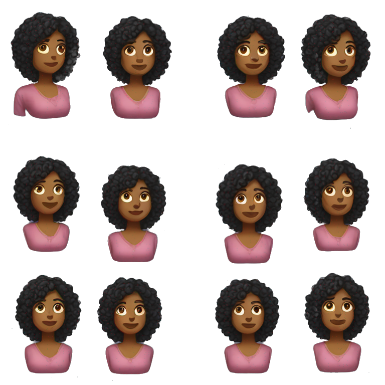 middle age woman with curly black hair  emoji