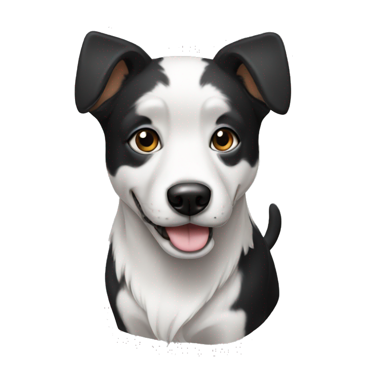 Black and white dog emoji