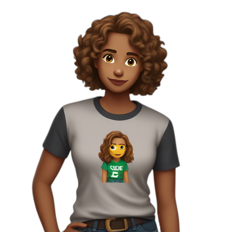 Hermione Granger wears a T-shirt with the word Sude on it emoji