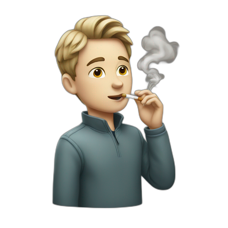 white boy smoking emoji