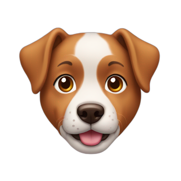 Dog emoji with heart eyes emoji