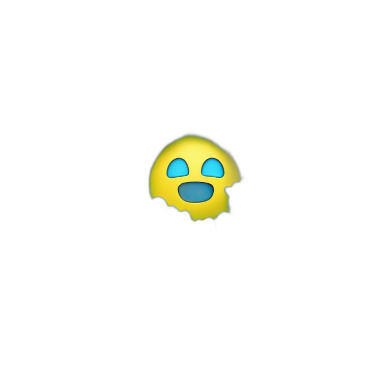 light neon blue explosion emoji