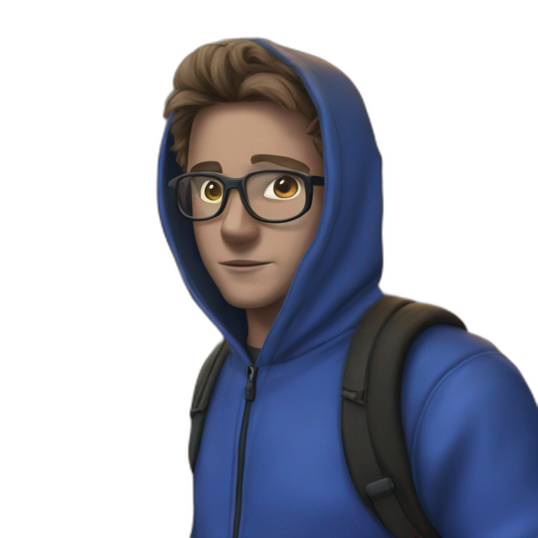 boy in hood and glasses emoji