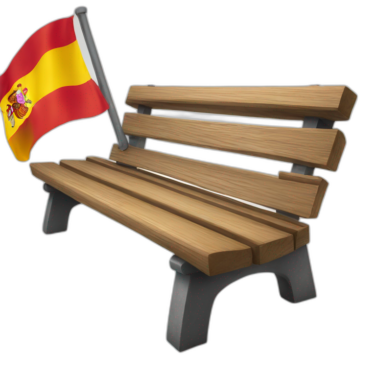 Bench with flag of Spain emoji