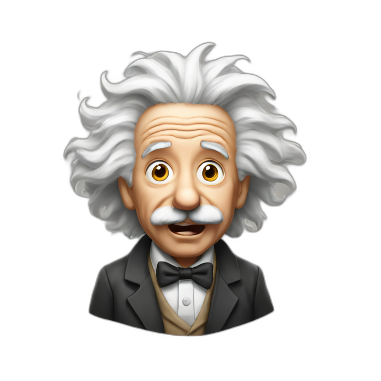 Amazed Einstein emoji