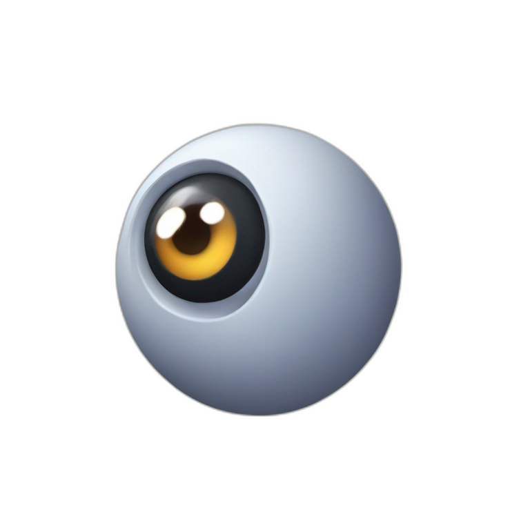 3d sphere with a cartoon Strider skin texture with big playful eyes emoji