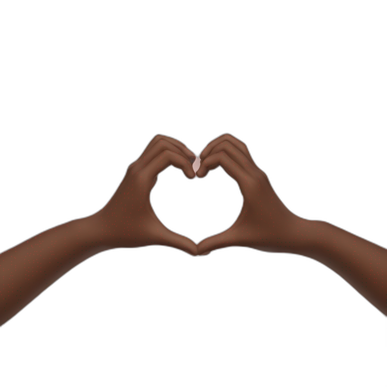 Two hands making a heart emoji
