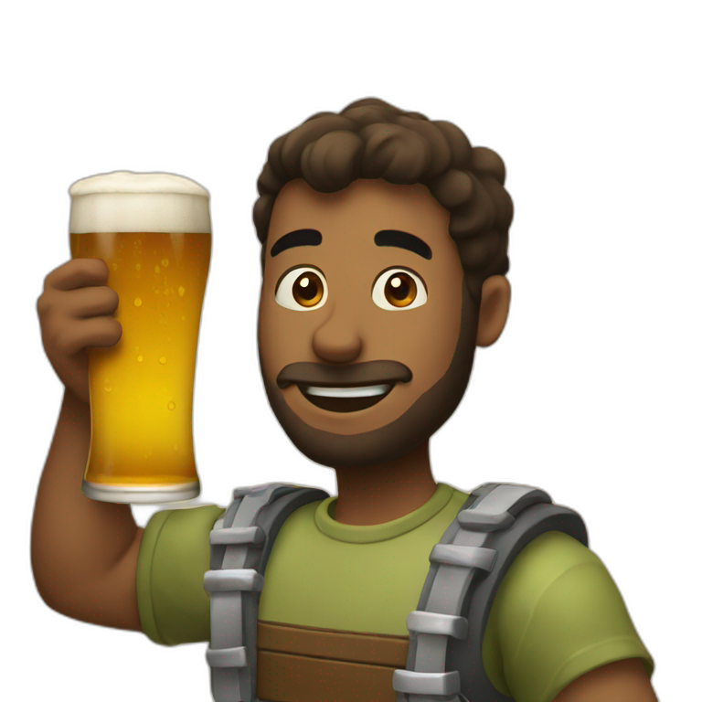 Beer drinking beer emoji