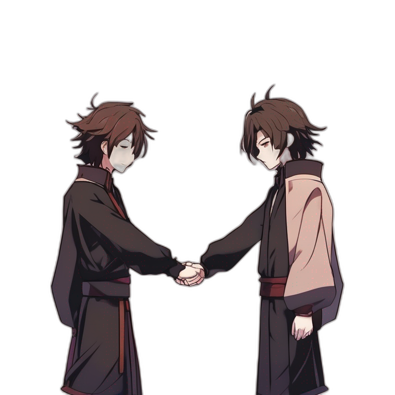 soukoku holding hands emoji