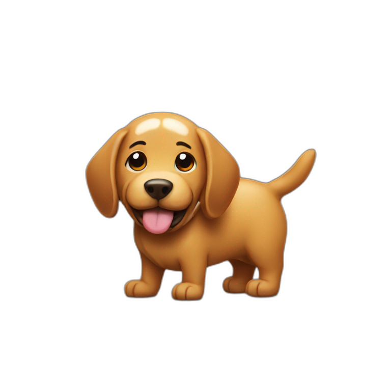 dog makes a poop emoji