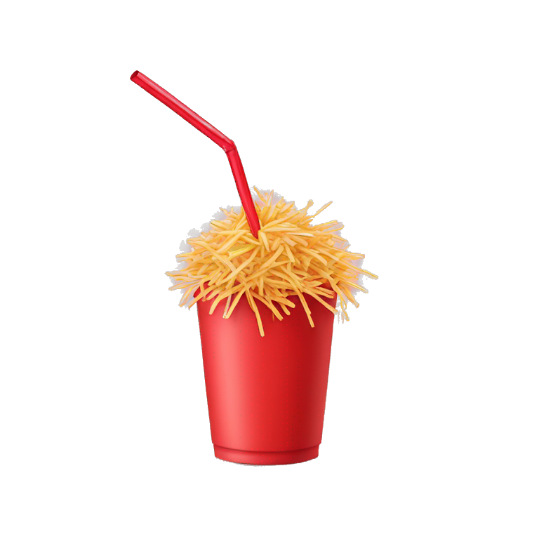 Red colour single Straw  emoji
