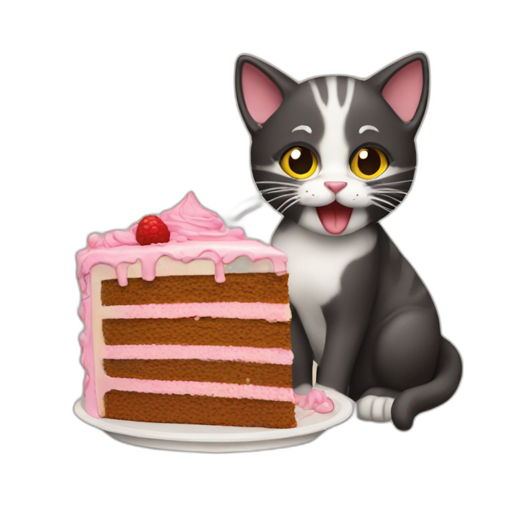 CAT-EATING-CAKE emoji