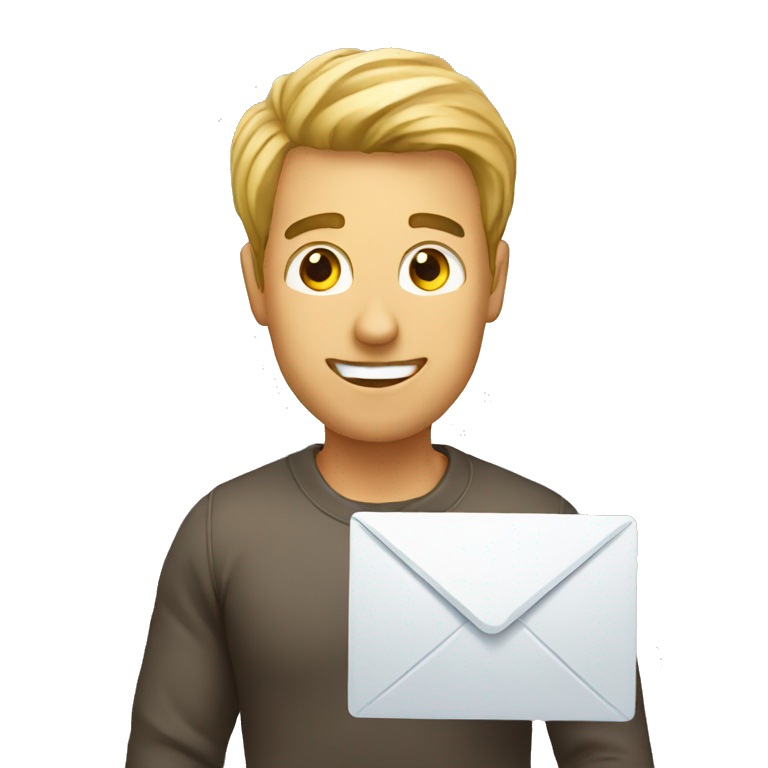 Man showing E-Mail emoji