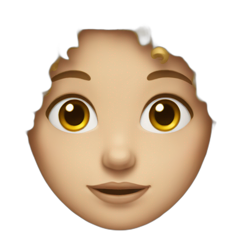 girl with curly hair and white skin emoji