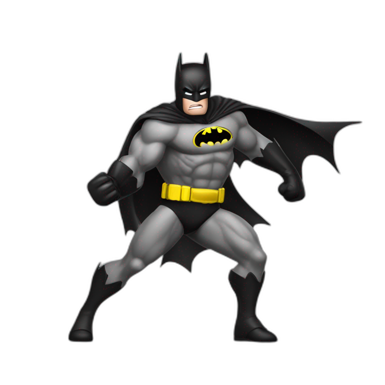batman superhero fights versus  kinkong emoji