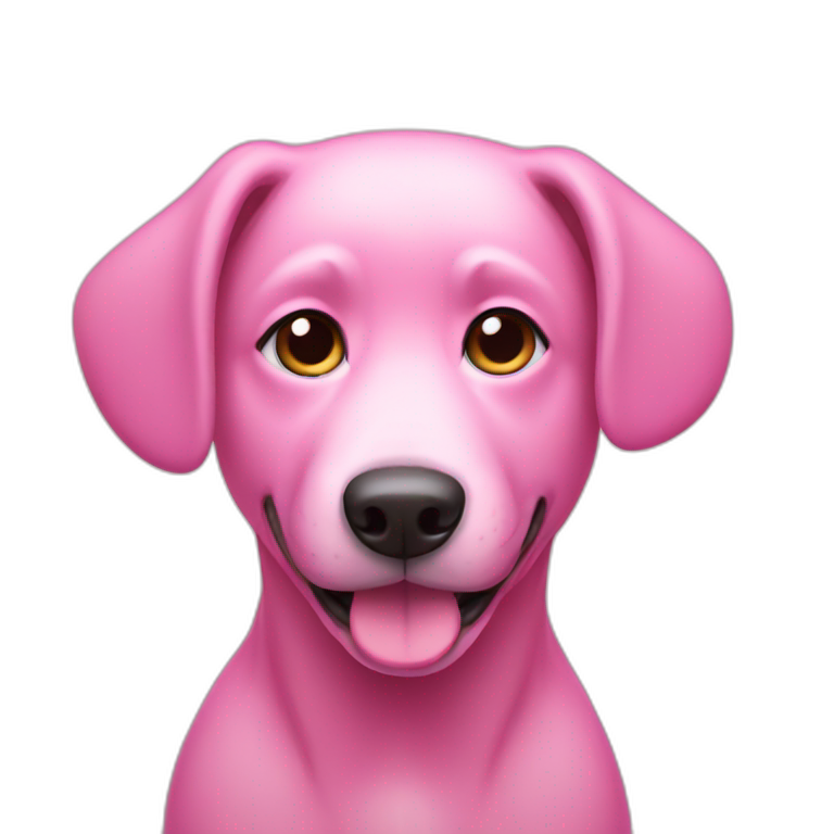Pink dog emoji