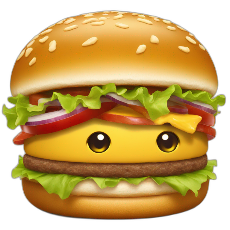 Chat qui mange Burger King  emoji
