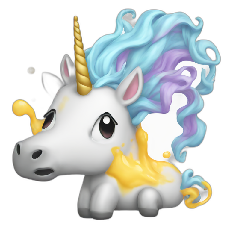 unicorn-vomiting emoji