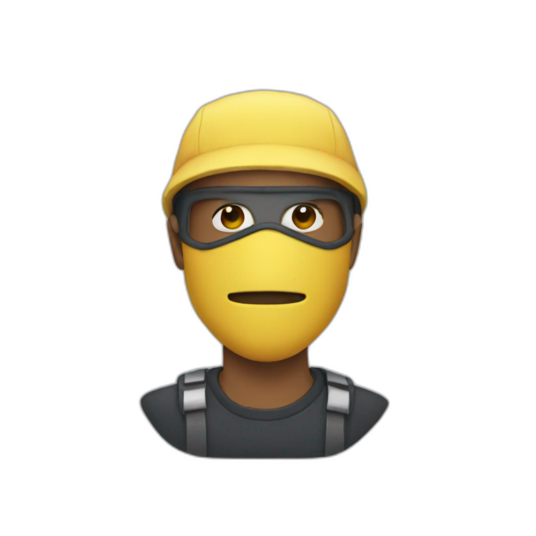 man with a boat mask on emoji