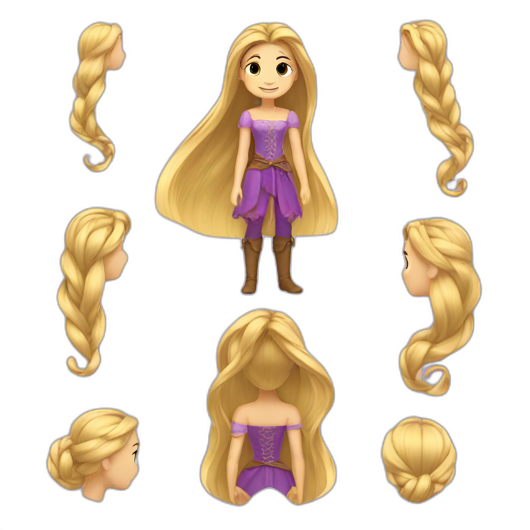 Rapunzel entire body emoji