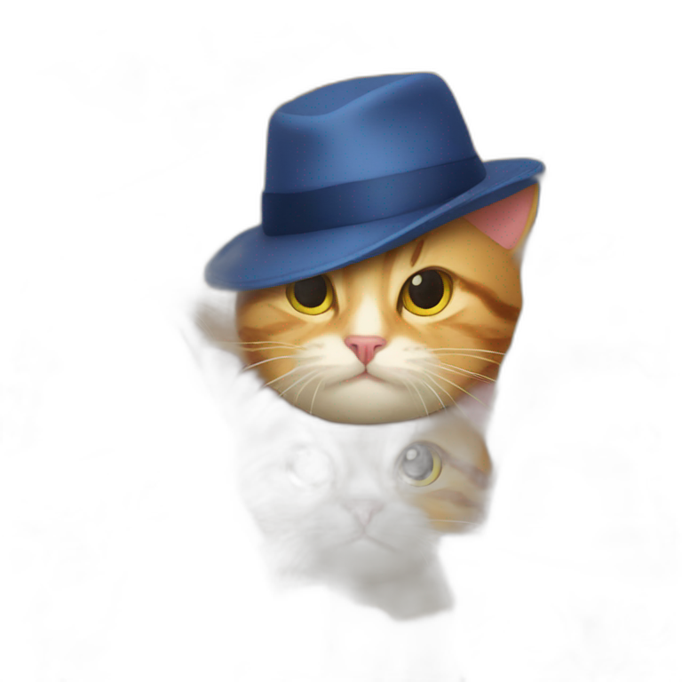 Cat have hat emoji