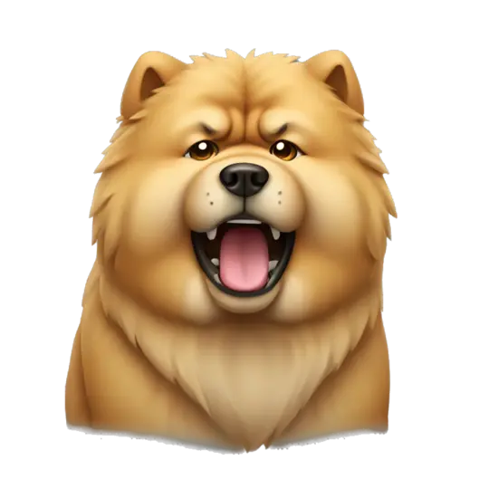 Angry chow chow best sale