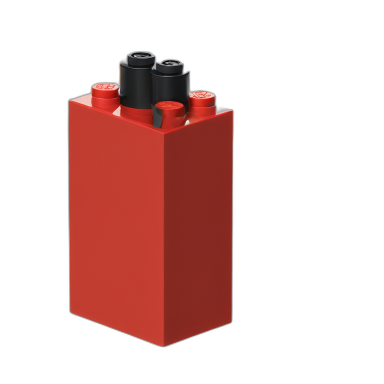Red 2x4 LEGO brick emoji