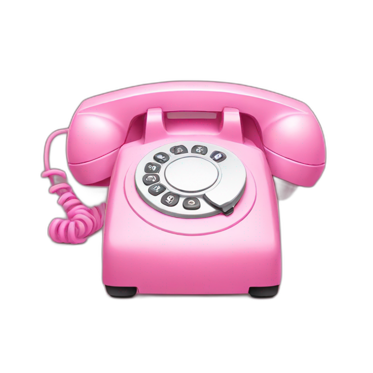 Pink phone emoji