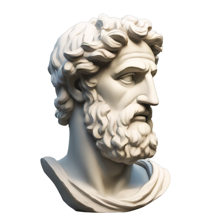 Ancient Greek King Odysseus Statue Thinking emoji