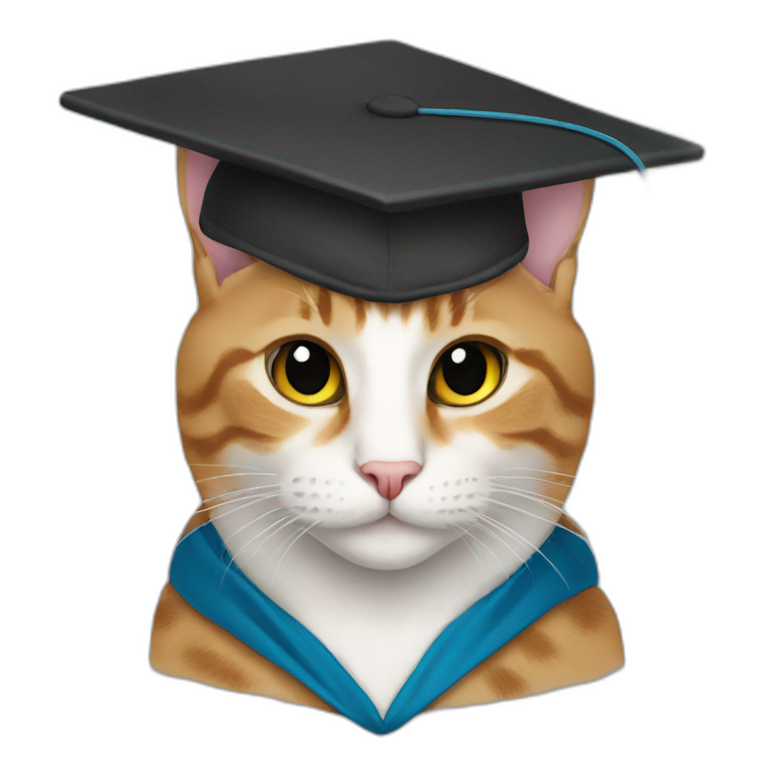 graduating-cat emoji