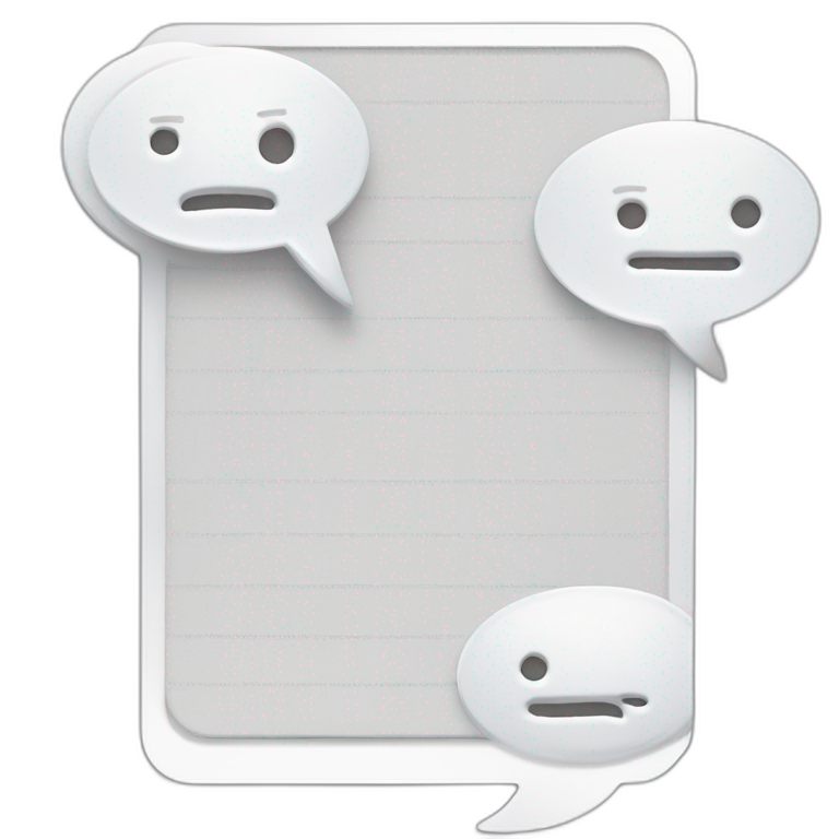 conversation on grey backdrop emoji