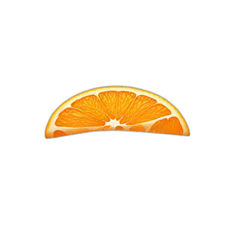 half orange emoji
