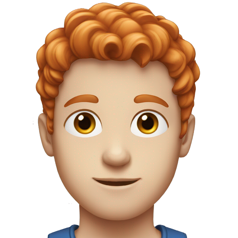 young guy with Redhead hair and blue eyes emoji