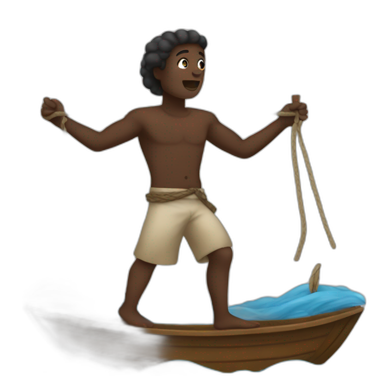 Slaves on a boat emoji