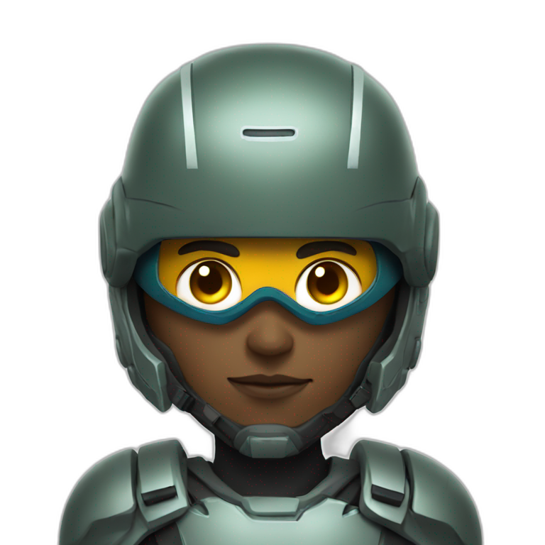 Futuristic superhero soldier emoji