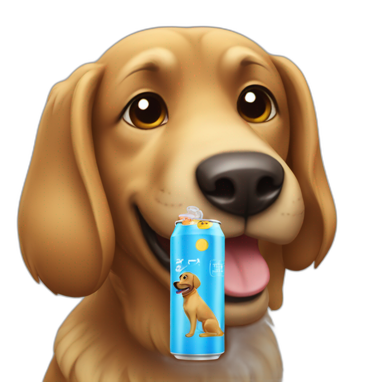 dog + energy drink emoji