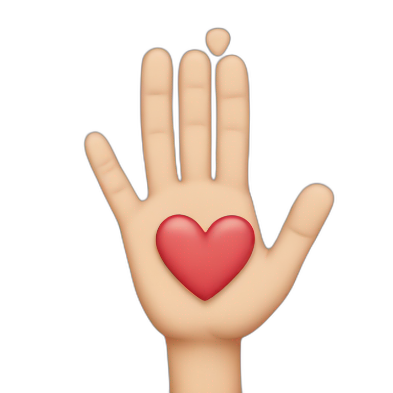 Fingers making a half heart emoji