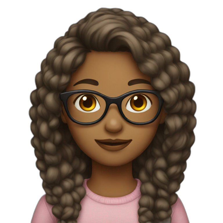 Girl with glasses emoji