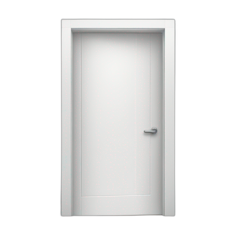 White modern door closed emoji
