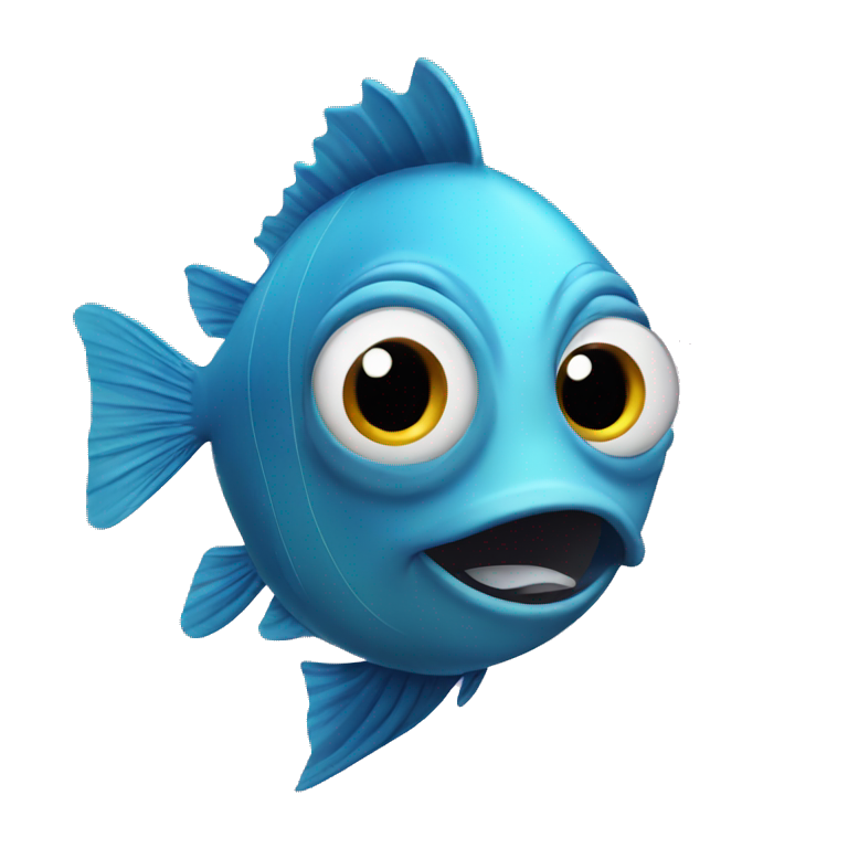 swimming crazy fish emoji